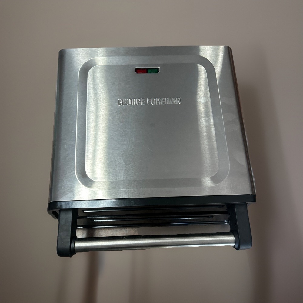 George Foreman GRS6090B- Contact Smokeless - Ready Grill  Removable Plates Works